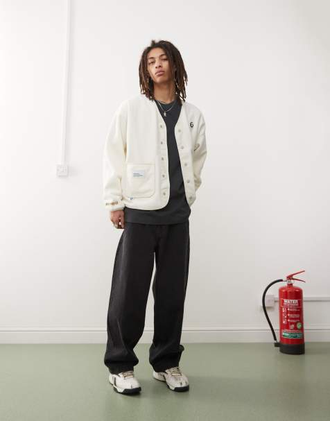 AAPE By A Bathing Ape Now sherpa liner jacket in white - view 1