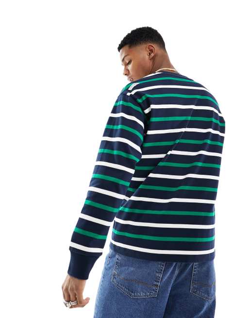 Aape By A Bathing Ape Now stripe long sleeve top in navy