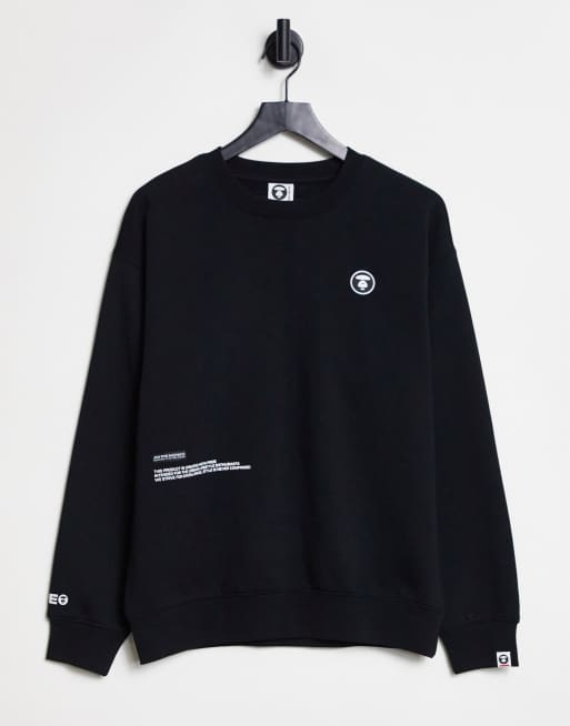 新品未使用です新品タグ付き★AAPE NOW CREW NECK SWEAT Black