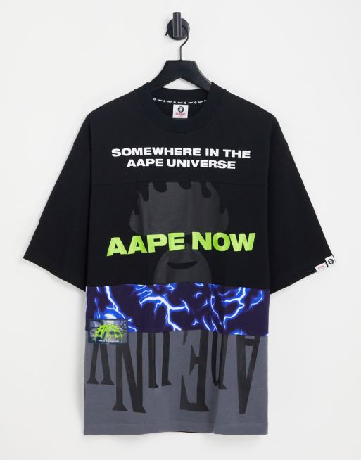 AAPE By A Bathing Ape - Now - T-shirt met print in zwart