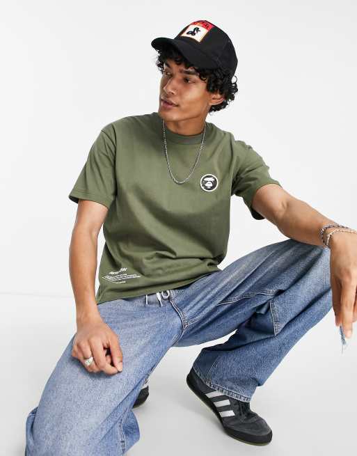 AAPE By A Bathing Ape - Now - T-shirt squadrata kaki, 4 di 4