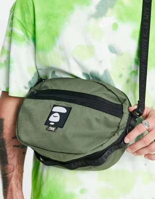 AAPE By A Bathing Ape nylon fanny pack in khaki ASOS