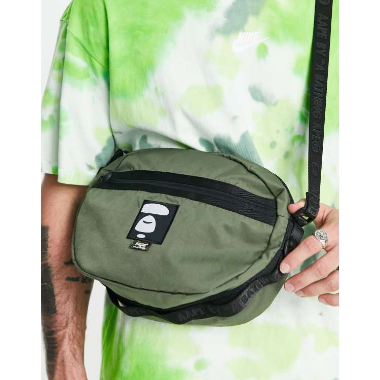 AAPE By A Bathing Ape nylon fanny pack in khaki ASOS