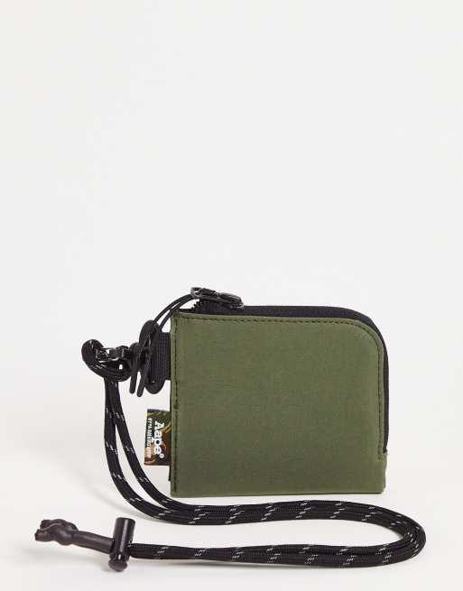 AAPE By A Bathing Ape - Nylon portemonnee met rits in kaki