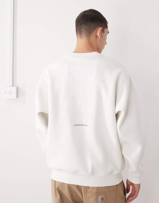 Aape by A Bathing Ape - Offwhite sweatshirt med rund hals og print på ryggen, 3 af 5