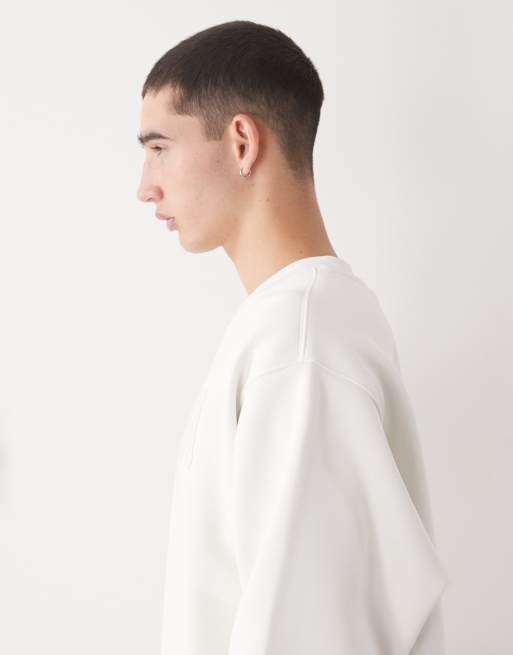 Aape by A Bathing Ape - Offwhite sweatshirt med rund hals og print på ryggen, 4 af 5