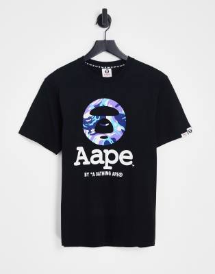 AAPE by A Bathing Ape OG moonface t-shirt in black | ASOS