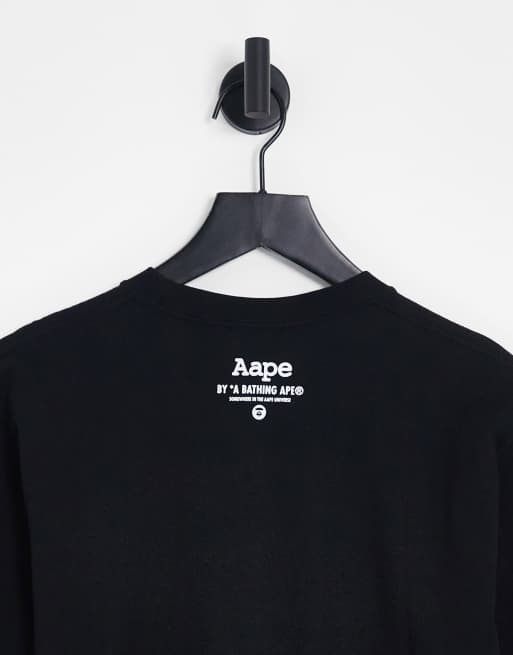 AAPE By A Bathing Ape - OG - T-shirt nera con faccia di luna, 4 di 4