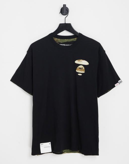 AAPE By A Bathing Ape - Omkeerbaar T-shirt met camouflageprint in zwart