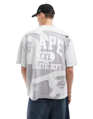 ® AAPE By A Bathing Ape over sized T-shirt with cut and sew detail in gray-Multi