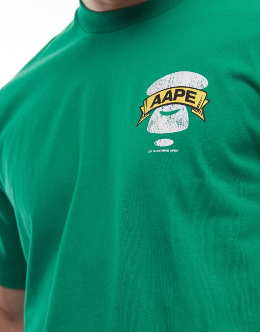 Aape by A Bathing Ape Oversize-T-Shirt in Grün mit Rückenprint, 5 von 5