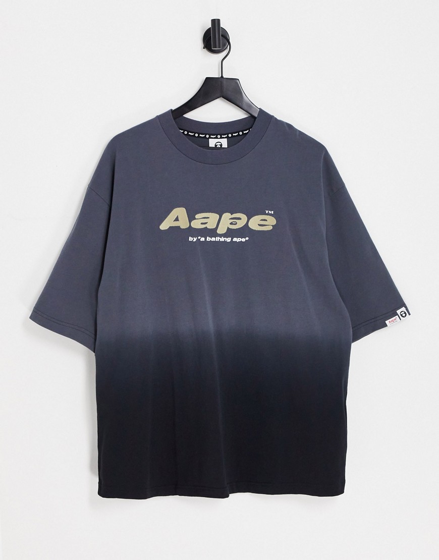 AAPE By A Bathing Ape oversized backprint t-shirt in gray