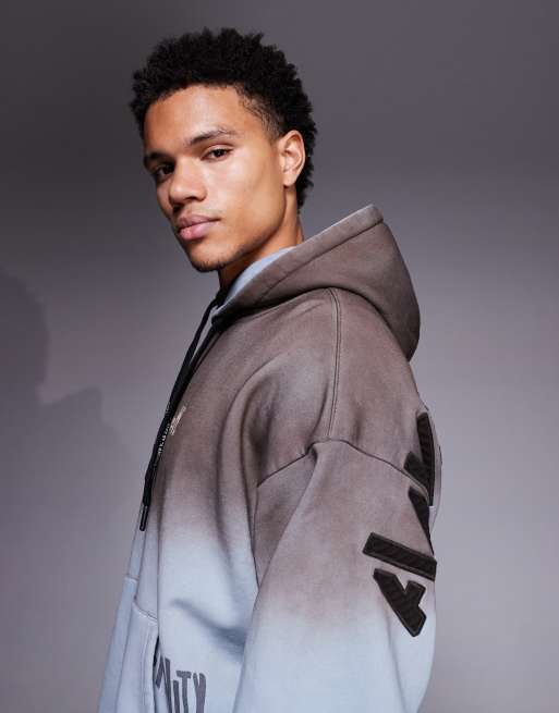 Aape by A Bathing Ape oversized pullover hoodie in washed blue