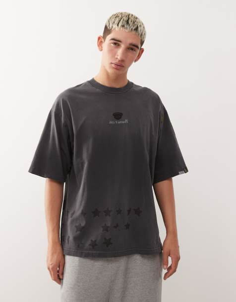 Aape By A Bathing Ape® oversized t-shirt in grey with spray dye - view 1