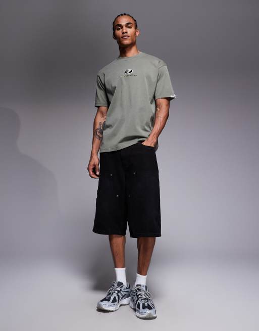 Aape by A Bathing Ape oversized t-shirt in khaki with motocross back print, 2 of 5