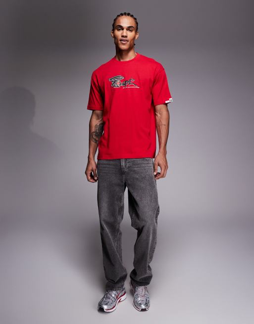 Aape by A Bathing Ape oversized t-shirt in red | ASOS