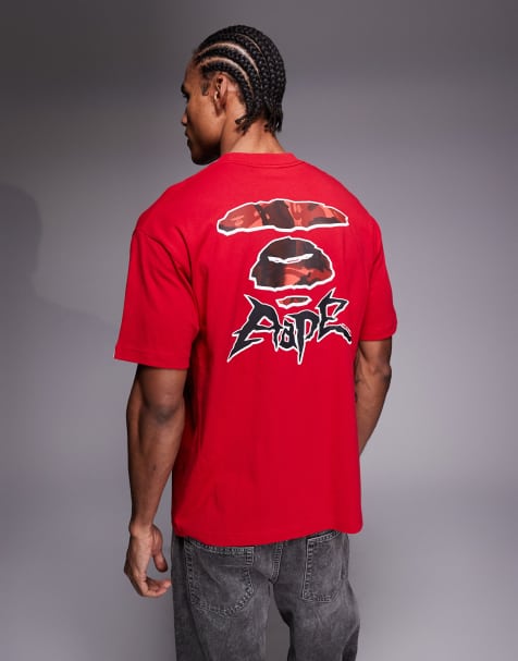 Aape By A Bathing Ape - Oversized T-shirt in rood - view 1