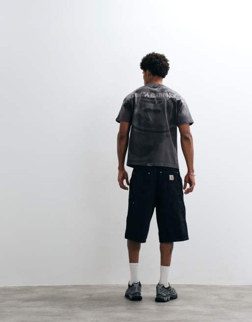 Aape by A Bathing Ape oversized t-shirt in washed black with large back print, 4 of 5
