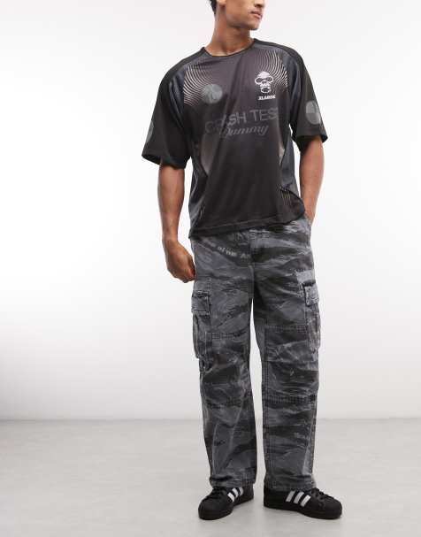 Aape by A Bathing Ape - Pantalon cargo ample - Noir camouflage - view 1