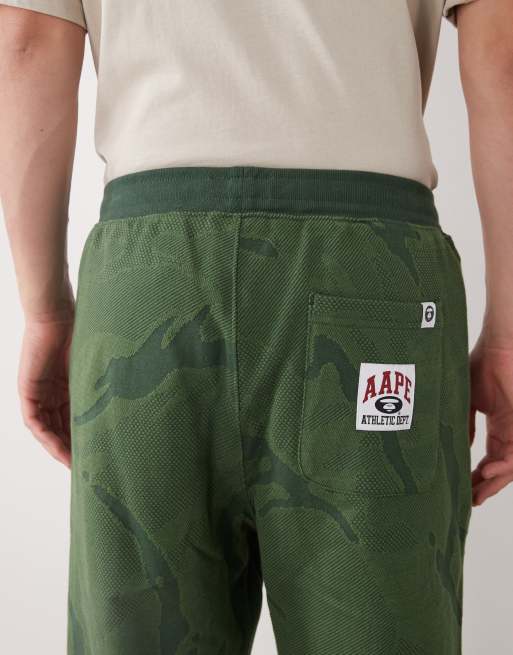Aape By A Bathing Ape - Pantalon de jogging ample à motif camouflage - Vert foncé, 5 de 5