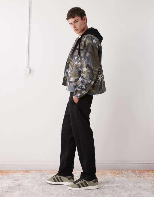 AAPE by A BATHING APE - Pantalon de jogging ample avec broderie sur la jambe - Noir, 3 de 5