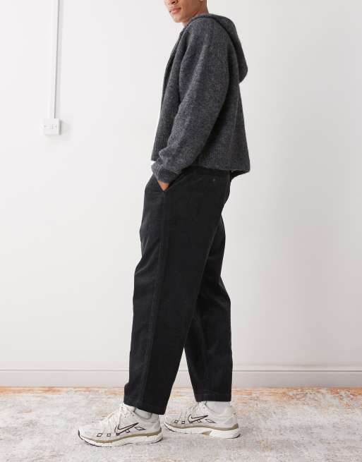 Aape by A Bathing Ape - Pantaloni ampi in velluto a coste grigio scuro, 3 di 5