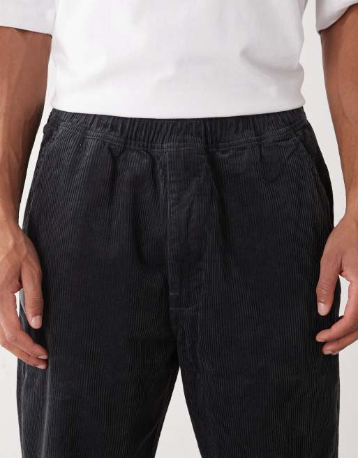 Aape by A Bathing Ape - Pantaloni ampi in velluto a coste grigio scuro, 5 di 5