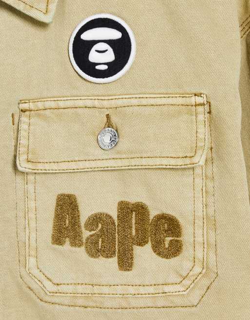 Aape By A Bathing Ape peace jacket in brown | ASOS