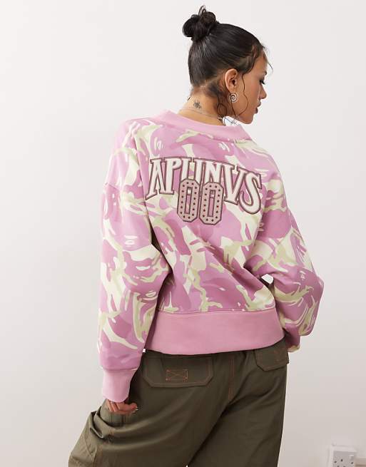 Aape By A Bathing Ape pink camo knitted cardigan in multi | ASOS Aape By A Bathing Ape pink camo knitted cardigan in multi | ASOS
