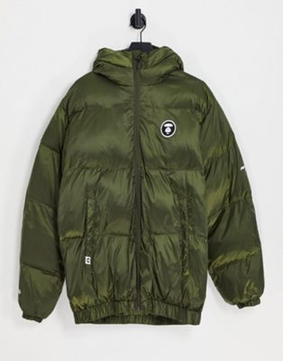 AAPE By A Bathing Ape puffer jacket in khaki - ASOS Price Checker