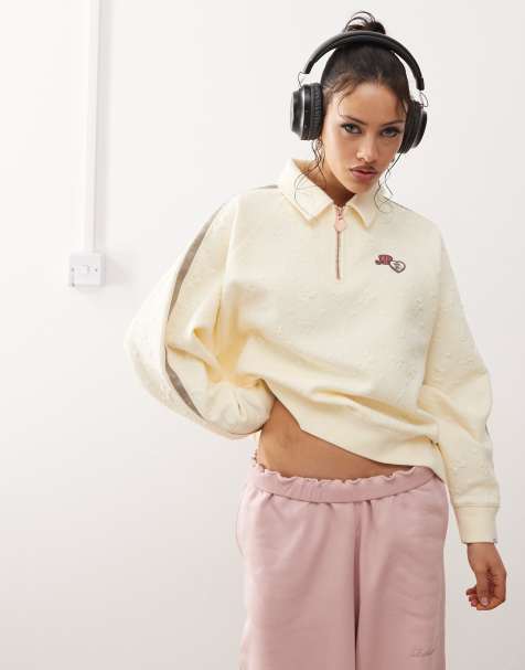 AAPE By A Bathing Ape – Polar w kolorze kości słoniowej z zamkiem pod szyją - view 1