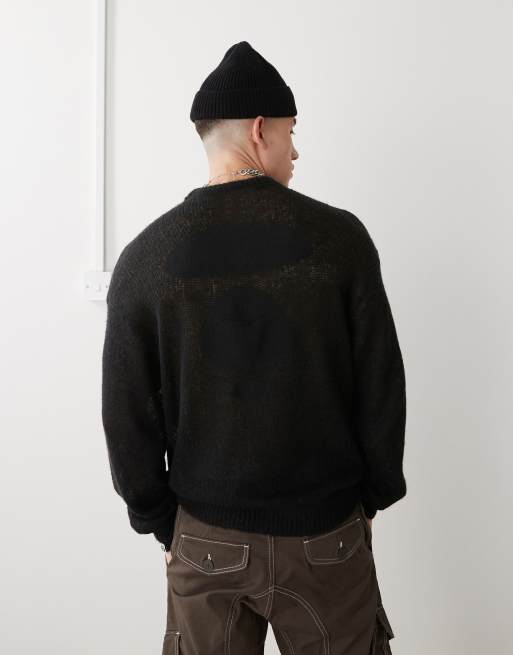 Aape By A Bathing Ape printed back logo jumper in black