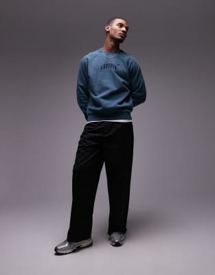 Aape By A Bathing Ape Printed Logo Sweatshirt In Blue