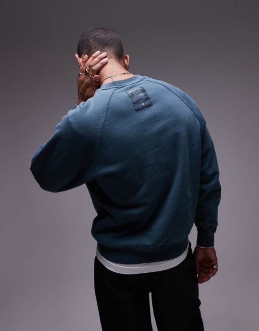Aape by A Bathing Ape printed logo sweatshirt in dark green, 4 of 4