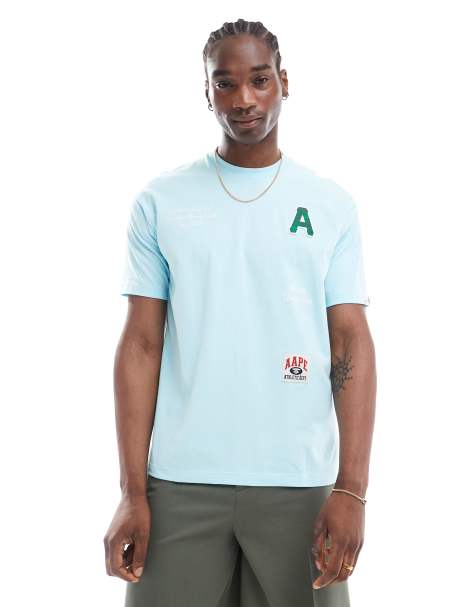 Aape by A Bathing Ape printed logo t-shirt in light green - view 1