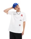 [AAPE BY A BATHING APE®] Aape by A Bathing Ape printed logo t-shirt in white Chest 36 White