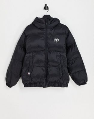 AAPE By A Bathing Ape puffer jacket in black - ASOS Price Checker