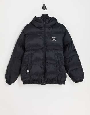 AAPE By A Bathing Ape puffer jacket in black | ASOS