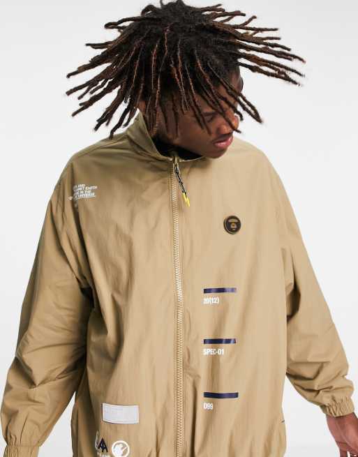 AAPE By A Bathing Ape reversible camo jacket in tan ASOS