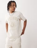 [AAPE BY A BATHING APE®] Aape by A Bathing Ape reversible campus logo t-shirt in off white Chest 32 CREAM