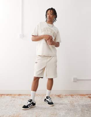 Aape By A Bathing Ape Reversible Logo Sweatshirt Fabric Shorts In White