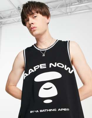 AAPE By A Bathing Ape reversible rock climber mesh vest in black