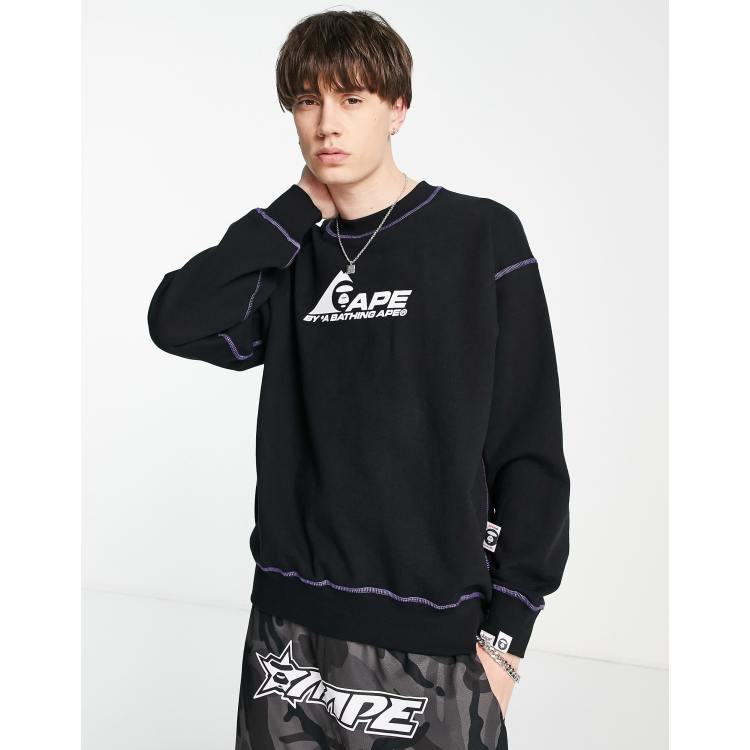 AAPE by A Bathing Ape reversible sweatshirt in black/purple