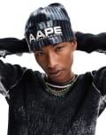 [AAPE BY A BATHING APE®] AAPE By A Bathing Ape ribbed beanie in grey One Size GREY