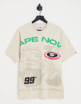 AAPE By A Bathing Ape rock climber t-shirt in beige - ASOS Price Checker