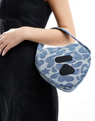 Aapee by A Bathing Ape heart camo bag in blue - ASOS Price Checker