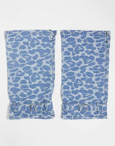 Aape by A Bathing Ape - Scaldamuscoli blu in denim - view 1