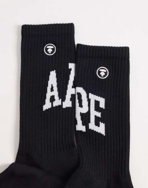 AAPE By A Bathing Ape – Schwarze Socken mit Logo, 2 von 3