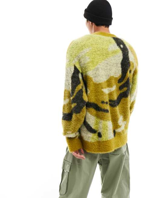 Aape By A Bathing Ape skate camo cardigan in yellow