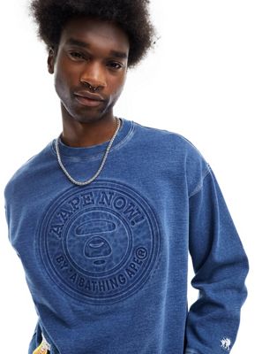 Aape By A Bathing Ape Skate Sweatshirt In Blue
